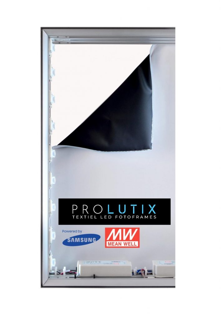Prolutix Convid-19 Desinfectie Dispenser Textiel LED Frame Met Sensor!